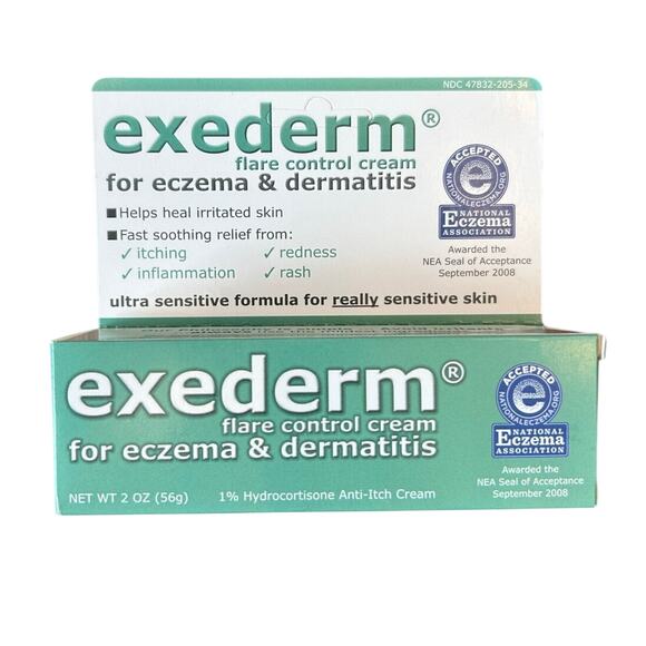 Exederm Flare Control Cream for Eczema & Dermatitis Anti-Itch 2oz (10/25) x1 - Picture 1 of 5